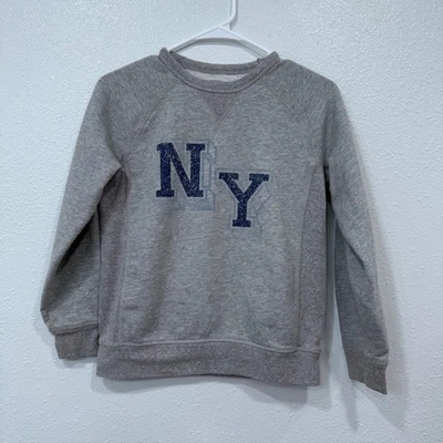 Sudadera Pullover Gap Kids Lived-In Gris NY Cuello Redondo - Talla L (10-11) Foto 1 de 4