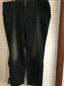Apt.9 Wmns Sz24 Straight-Mid Rise-Tummy Control-Med/Dk Wash NWT - Picture 1 of 3