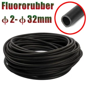 Black Rubber Tube Fluororubber Hose φ2mm-φ32mm High Temp/Oil/Acid/Base Resistant - Picture 1 of 6