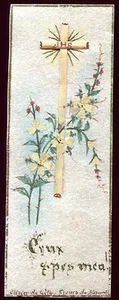 image pieuse peinte santini holy card paint. Olivier de Geth. Fleurs de Nazareth - Foto 1 di 1