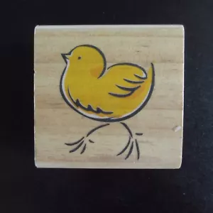 CMC Acero Canadese Collezioni Pasqua Pulcino Legno Timbro Gomma Bird Holiday - Foto 1 di 2