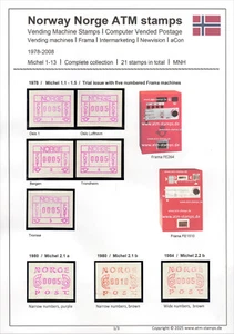 Norway Norge ATM stamps 1978-2008 complete collection MNH Frama vending machine - Picture 1 of 3