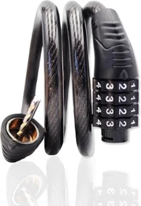 Combinación Bicicleta Cable Bloqueo Antirrobo Accesorios para Bicicletas Scooters ¡Nuevo! - Imagen 1 de 4