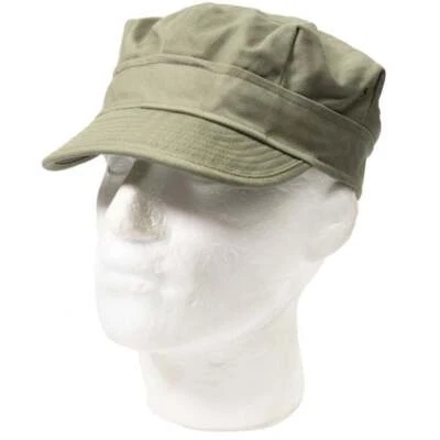 Reproduction US Army WW2 1st Pattern OD3 HBT Cap- Various Sizes- 100% Cotton - Image 1 of 4