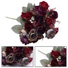 Handcrafted Artificial Rose Flowers Bouquet for Wedding Party Home Decor