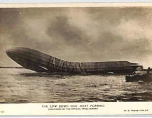 GB AIRSHIP CRASH Postcard REAL PHOTO Thames Estuary {samwells-covers} PG234 - Picture 1 of 12