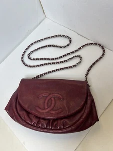 Chanel Half Moon Wallet on Chain Crossbody Bag Silver Hardware - Picture 1 of 7