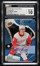 2021 Allure Rookies Blue Line 13/35 Moritz Seider CGC 10 Gem Mint Rookie Auto RC