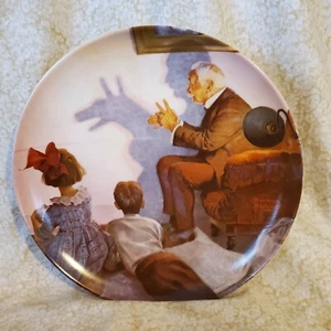 Placa coleccionable NORMAN ROCKWELL The Shadow Artist usada caja original certificado de autenticidad - Imagen 1 de 10