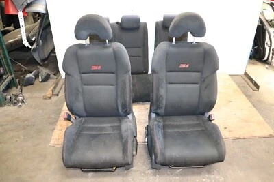 Honda Civic Si 2006-2011 cupé OEM asientos delanteros y traseros de tela con costuras rojas  Foto 1 de 4
