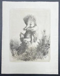 A. Paul Weber Swinegel Lithographie 1948 handsigniert - Bild 1 von 1