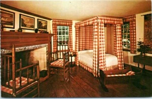 NY Postcard Ferry House Van Cortlandt Manor Ladies' Parlor Croton On Hudson Perf - Picture 1 of 2