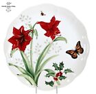 NWT Lenox BUTTERFLY MEADOW HOLIDAY - AMARYLLIS MONARCH 11" Dinner Plate Mint
