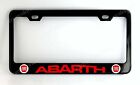 Black "FIAT ABARTH" License Plate Frame, Custom Made of Powder Coated Metal