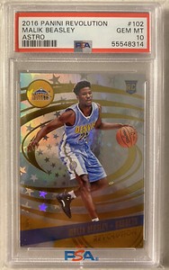 2016-17 Panini Revolution Rookies Astro Malik Beasley #102 PSA 10 MINT Rookie RC