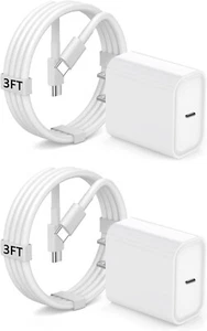 Fast Charging for iPad Air 13(M2)/5/4th 2Pack,20W Type C Fast Charger with USB C - Picture 1 of 7