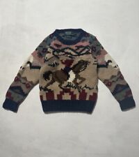 Vintage 80s 90s Ralph Lauren Polo Cowboy Southwestern Sweater Kids Youth