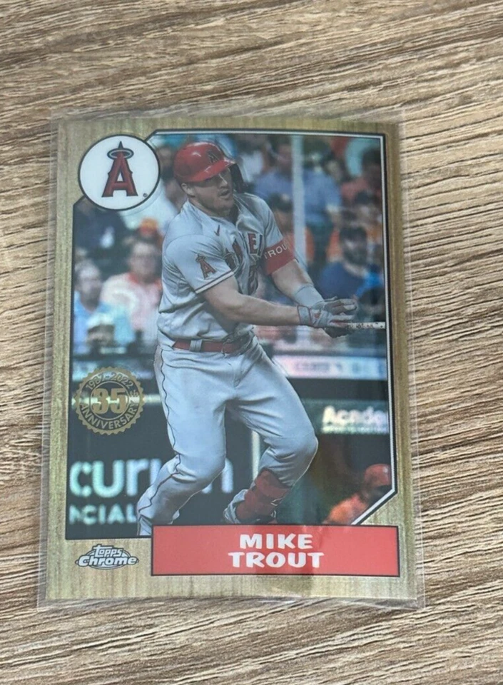 2022 Topps Chrome 1987 Topps Mike Trout #87BC-1 Angels - Image 1 of 1