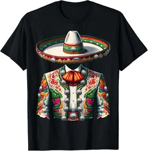 Lebendiger mexikanischer Charro Anzug traditionelles Mariachi T-Shirt Hoodie - Bild 1 von 13