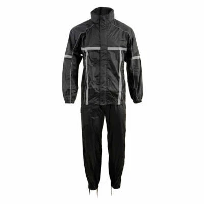 Milwaukee Leather MPM9510 Men Water Resistant Rain Suit w/Hi Vis Reflective Tape - Image 1 of 4