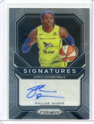 2021 Panini Prizm WNBA ARIKE OGUNBOWALE Signatures Auto Autograph #SG-ADG WINGS - Image 1 of 2