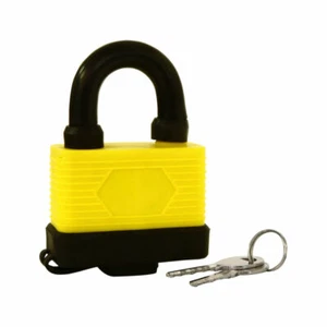 Rolson Laminated Steel Padlock 65mm with 2 Keys Yellow - Picture 1 of 1
