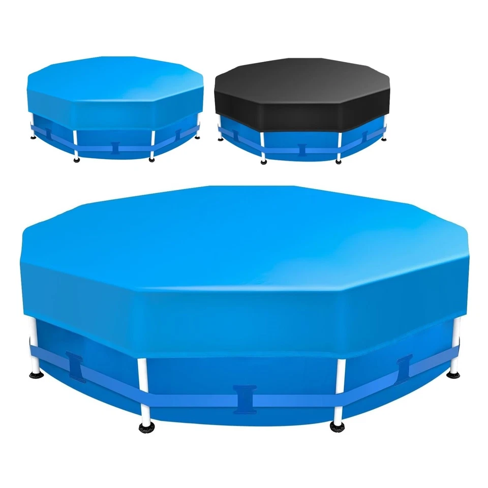 Poolabdeckung Rund 244 305 366 457 cm Reißfest Abdeckplane Wind- & Staubdicht - Bild 1 von 1