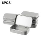 6x Metal Box Container Empty For Cosmetics For Lip Gloss Herbs Storing
