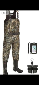 Hunting Waders with  600G Insulation, Waterproof Cleated With Accessories Shown - Picture 1 of 12