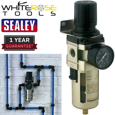 Sealey Air Line Filter Regulator Compressor Water Trap 140cfm Airflow 1/2" BSP - Image 1 of 3