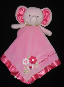 Carters Pink Elephant Security Blanket Baby Lovey Mommy Loves Me L23486H - Picture 1 of 5