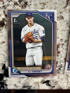 2024 BOWMAN DRAFT CHOME 1st PROSEPCT CARD KANSAS CITY ROYALS AJ CAUSEY BDC-159 - Picture 1 of 1