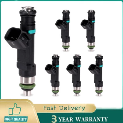 Set of 6 Fuel Injectors for 2008 2009 2010 Dodge Grand Caravan 3.3L V6 3.8L V6 - Imagem 1 de 4