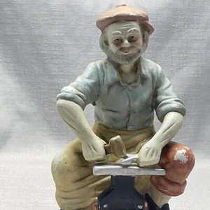 Vintage Blacksmith Anvil Worker Gentleman Porcelain/Ceramic Figurine - Picture 1 of 6