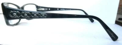 GAFAS SALVATORE FERRAGAMO 2574 MARCO NEGRO PLATA LOGO-ITALIA Foto 1 de 4