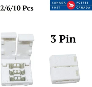 3 Pin Solder-less Clip-on Coupler Connector 10mm Width WS2811 WS2812B LED Strip - Bild 1 von 10