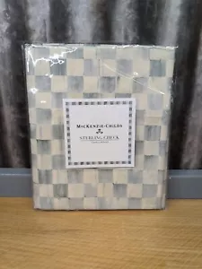MacKenzie Childs Sterling Check Cafe Curtains Set of 2 Rod Pocket 36”x31” NIP - Picture 1 of 6