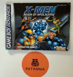 X-Men Reign Of Apocalypse Nintendo Game Boy Advance Manual de instrucciones UKV - Imagen 1 de 3