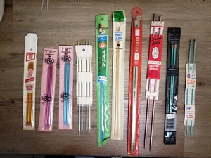 Lot Of 10 Pairs Of Vintage Knitting Needles- Different Brands, Sizes & Materials - Picture 1 of 4