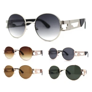 Gafas de sol ovaladas redondas para hombre SA106 Pimp Art Deco grabado en metal - Imagen 1 de 21