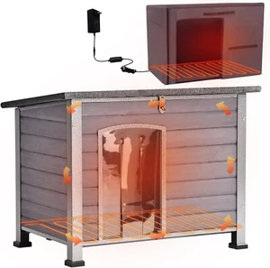 Aivituvin Heated Insulated Dog House Outdoor for Winter All-Around Iron Frame - Picture 1 of 33
