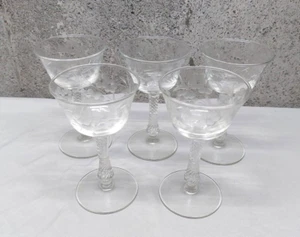(5) STEINSHARPE Libbey Kristall 3005-16 hoch Champagner Sorbet 6-1/8" hoch, 6 Unzen - Bild 1 von 9