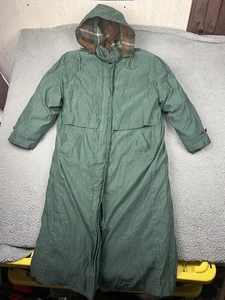Parka de colección Eddie Bauer para mujer grande verde con capucha plumón de ganso abrigo largo años 90 - Imagen 1 de 22