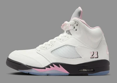 Nike Air Jordan 5 Retro Medium Soft Pink White Black HQ7978-102 Men's Sizes NEW - Image 1 of 4