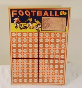 1940er Ära ACME Neuheit Fußball 1 Cent Schlag Brettspiel UNGELOCHT 100 Löcher  - Bild 1 von 4