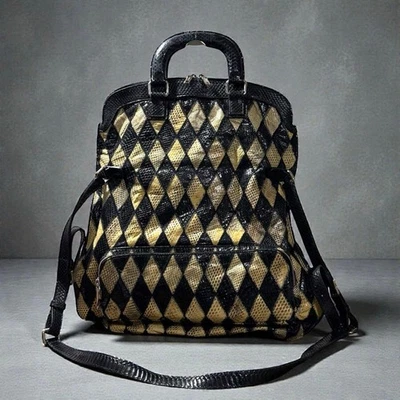 DOLCE&GABBANA Shoulder Hand Bag Black Leather Small Purse Vintage Authentic - image 1 of 4