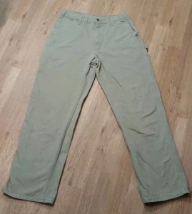 Jeans Carhartt Carpenter para Hombres 32x34 Tostado Carpintero Sueltos Denim Beige - Imagen 1 de 16