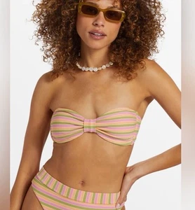 Billabong Hightide Tanlines Betty Bandeau Bikini Top Small NWT - Picture 1 of 3