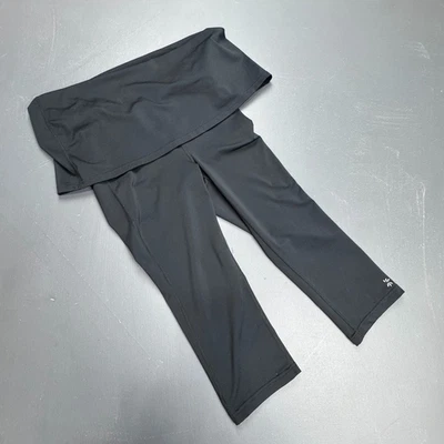 Athleta Maternity Leggings Women's MT Black Stretch Fold Over Waistband Yoga - Image 1 of 4