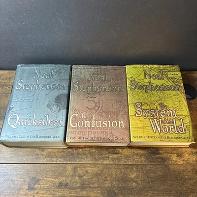 Lot of 3 The Baroque Cycle Series Neal Stephenson HCDJ 1st Edition 1st Print - Image 1 of 4
